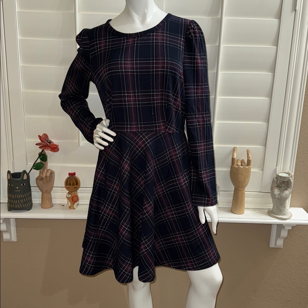 ModCloth With Wits to Match Fit and Flare Dress Plaid